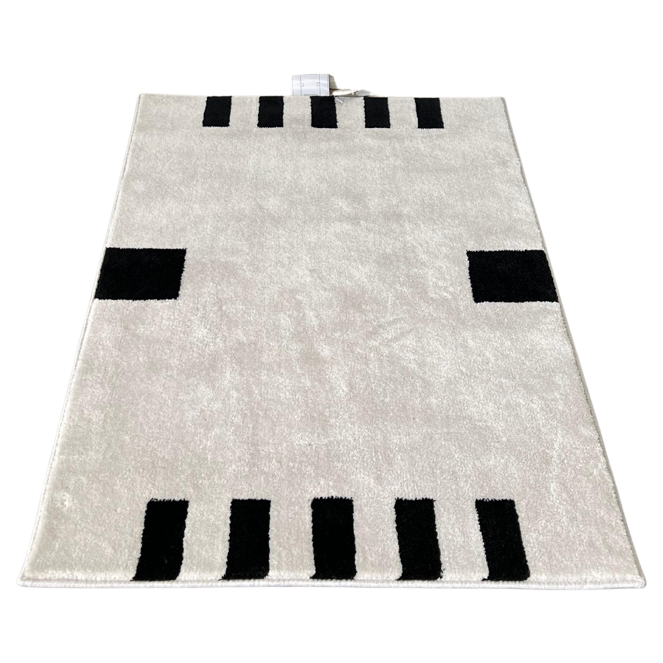 Modern Cotton Rug Geometric Rug by Dieter Sieger for Gebhan Edition "Tros" 1990 For Sale