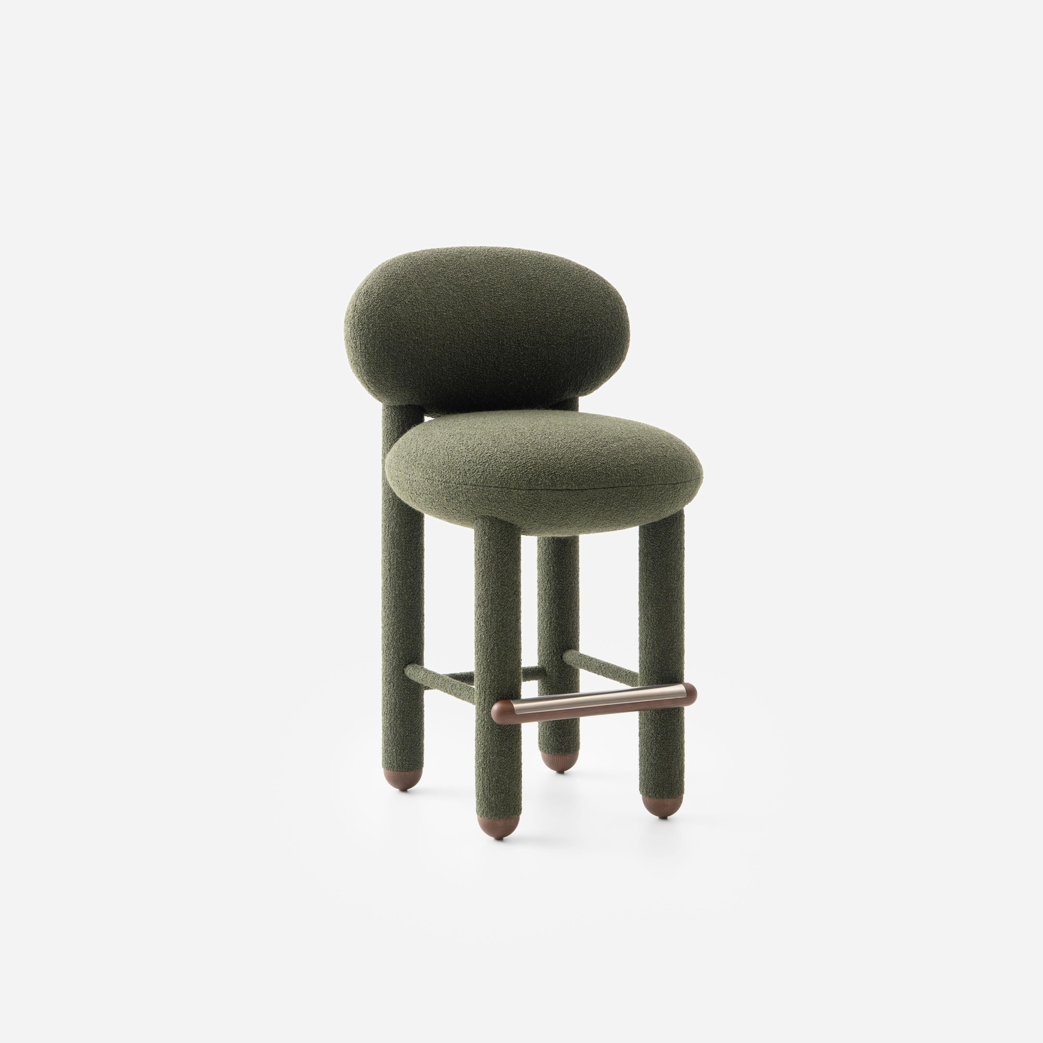 Silla de mostrador moderna Flock CS1/65 Completamente tapizada en varias telas by Noom Siglo XXI y contemporáneo en venta