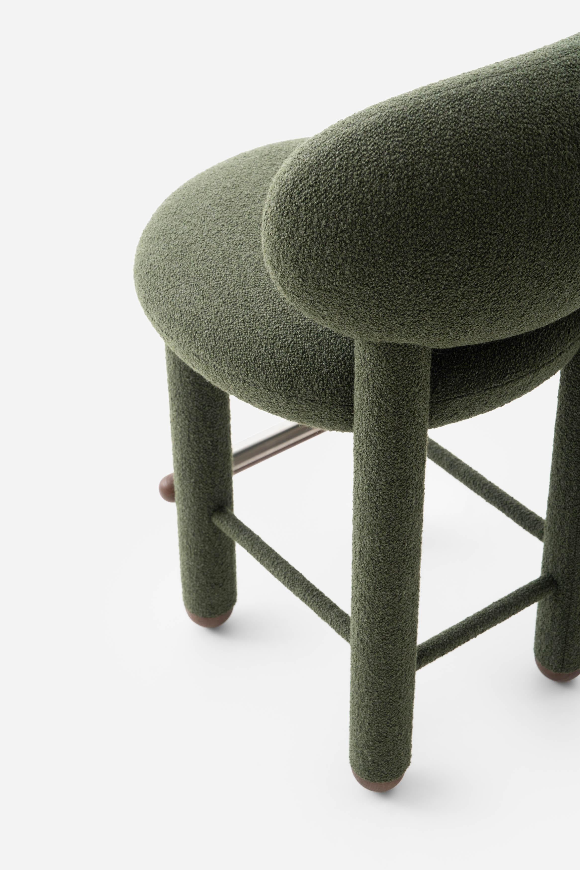 Silla de mostrador moderna Flock CS1/65 Completamente tapizada en varias telas by Noom en venta 1