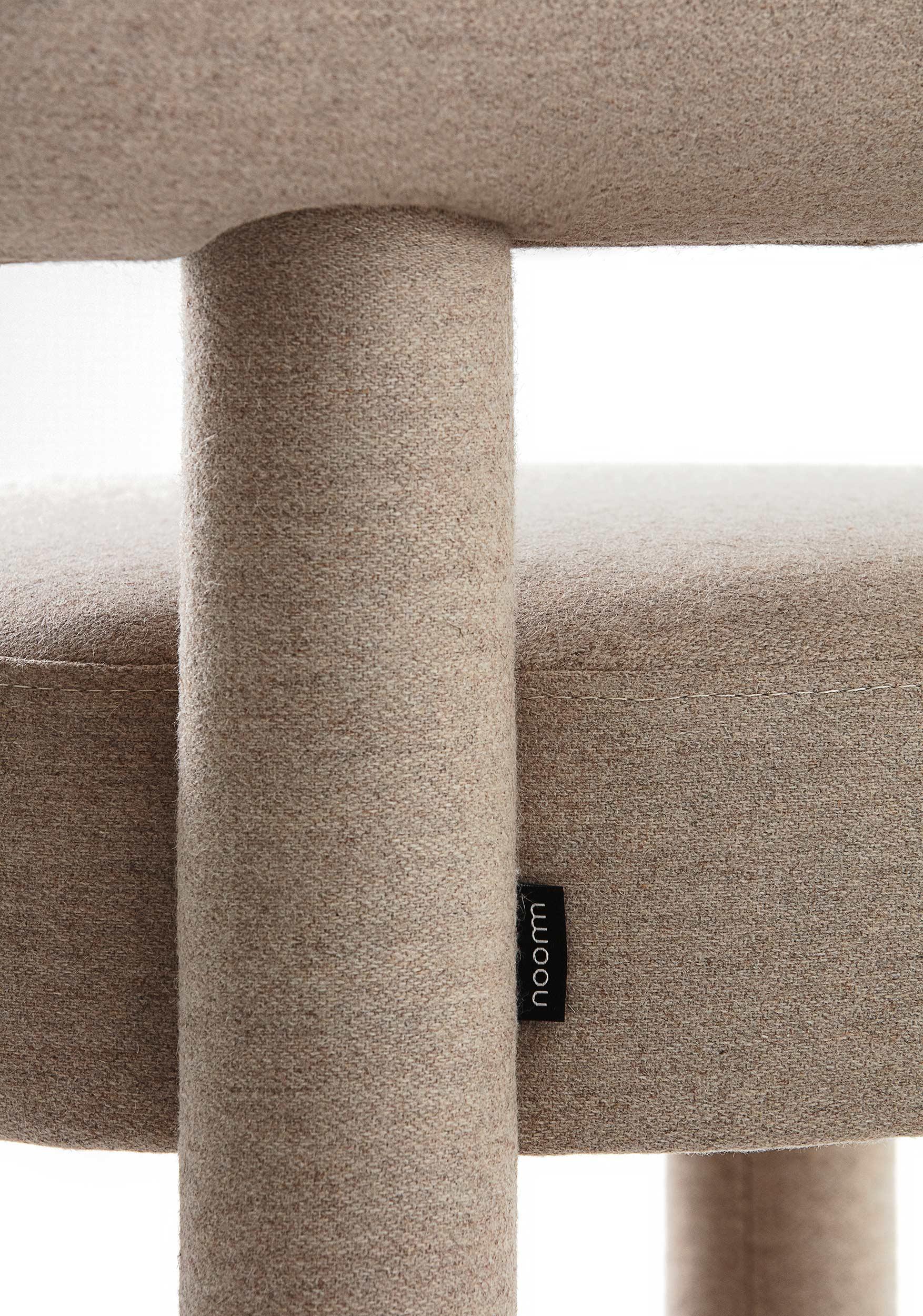 Modern Counter Chair Gropius CS1/65 Fully Upholstered in Wool Fabric by Noom 12