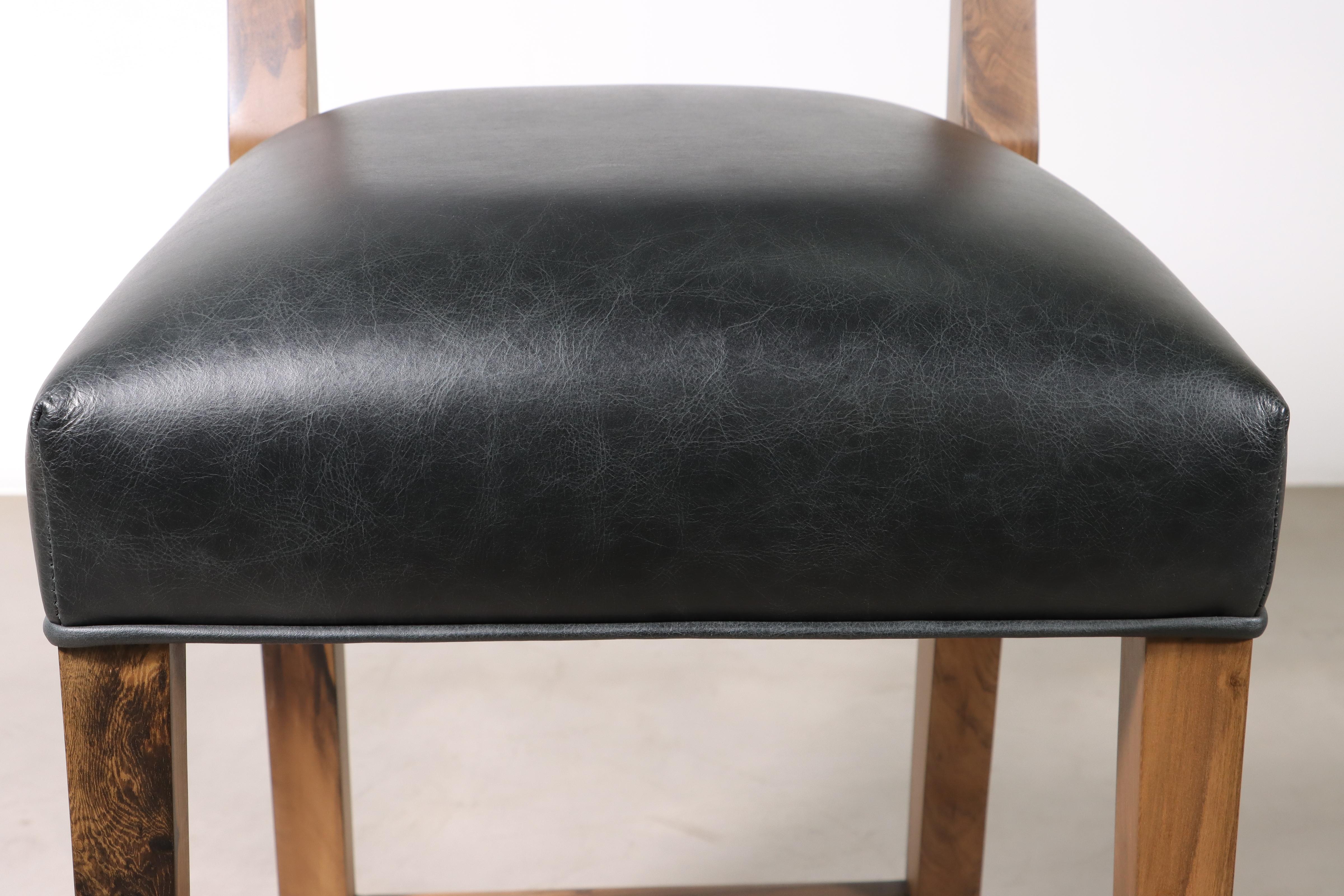 The Moderns Counter Stool in Argentine Exotic Wood and Leather from Costantini, Bruno en vente 4