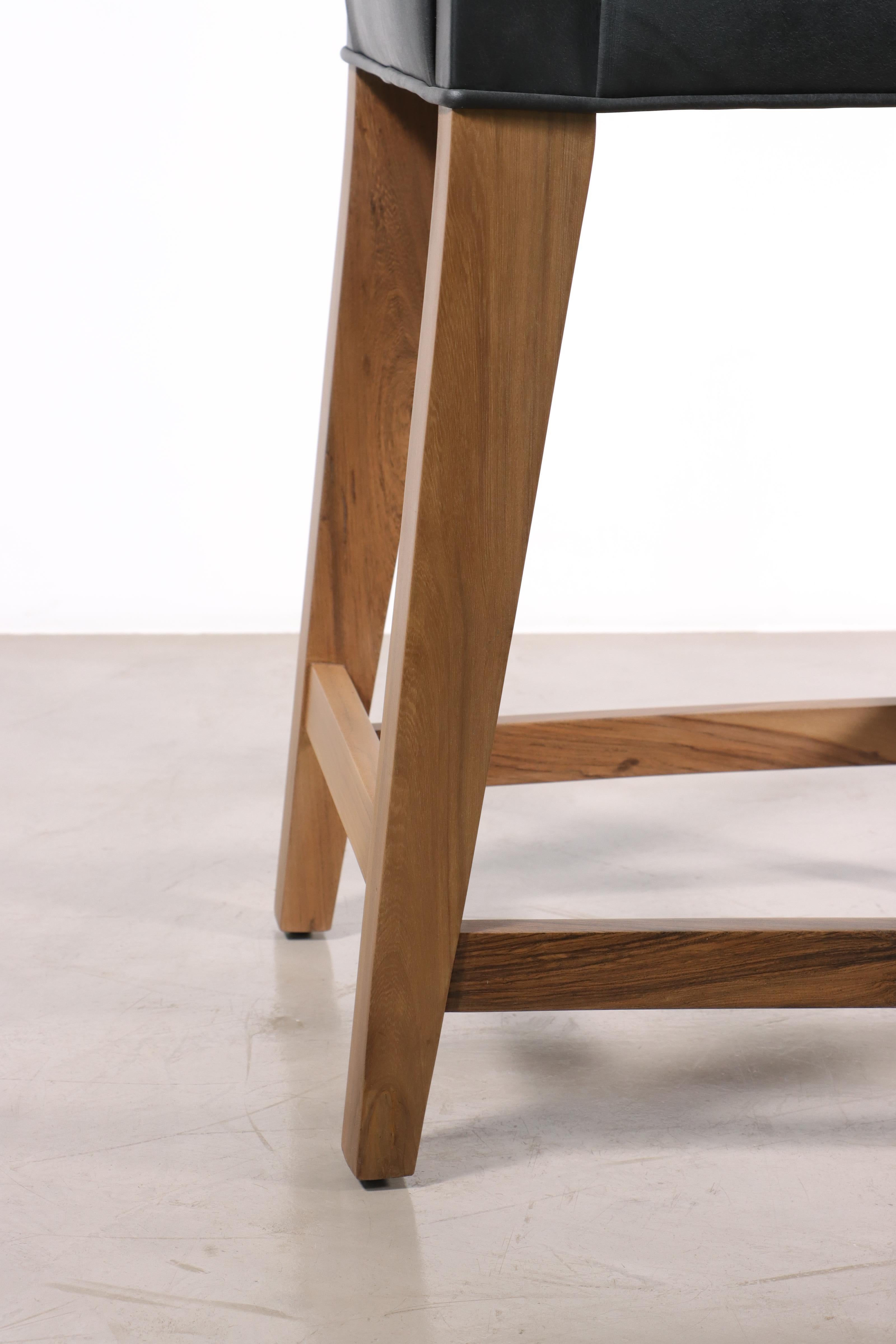 The Moderns Counter Stool in Argentine Exotic Wood and Leather from Costantini, Bruno en vente 5