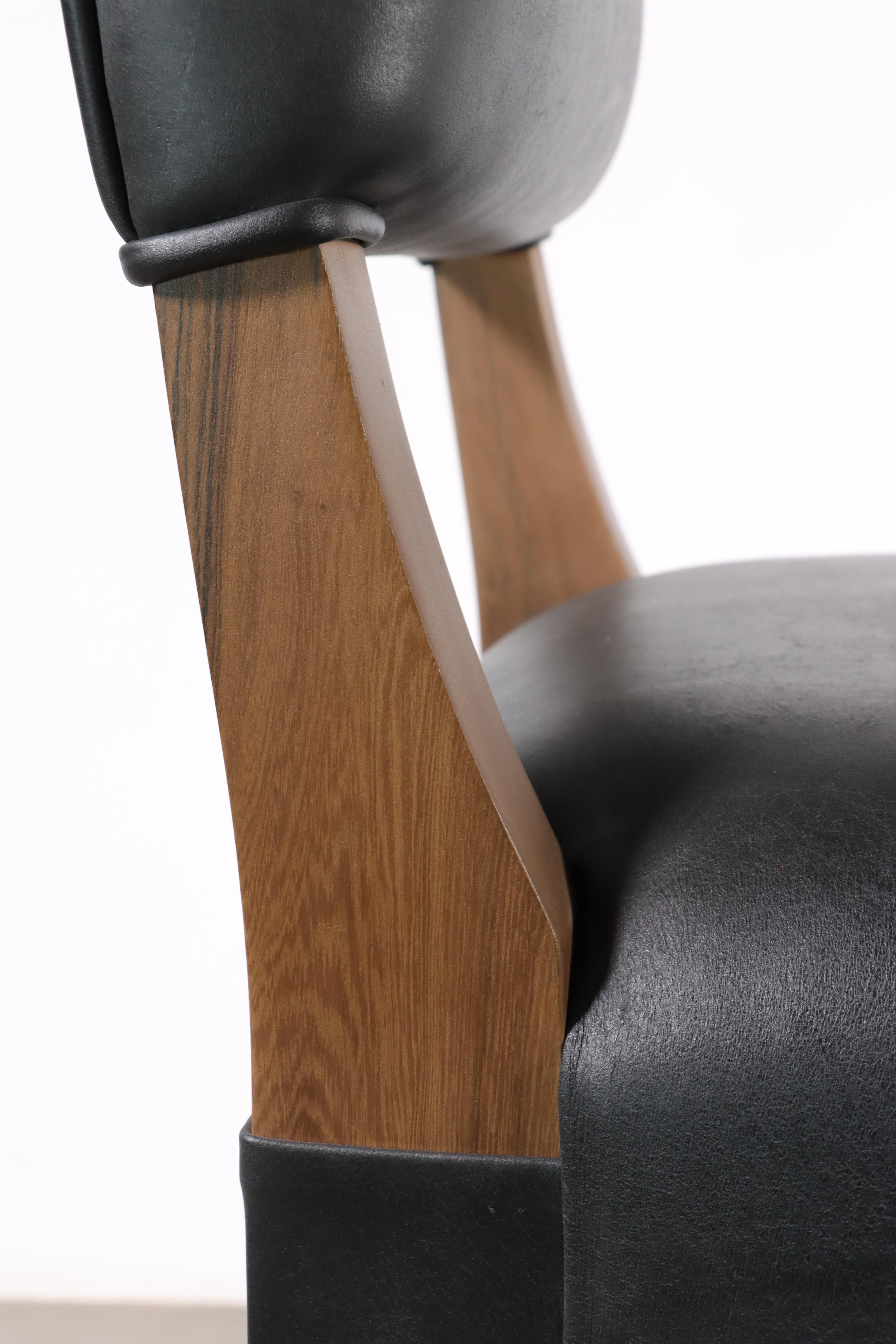 The Moderns Counter Stool in Argentine Exotic Wood and Leather from Costantini, Bruno en vente 7