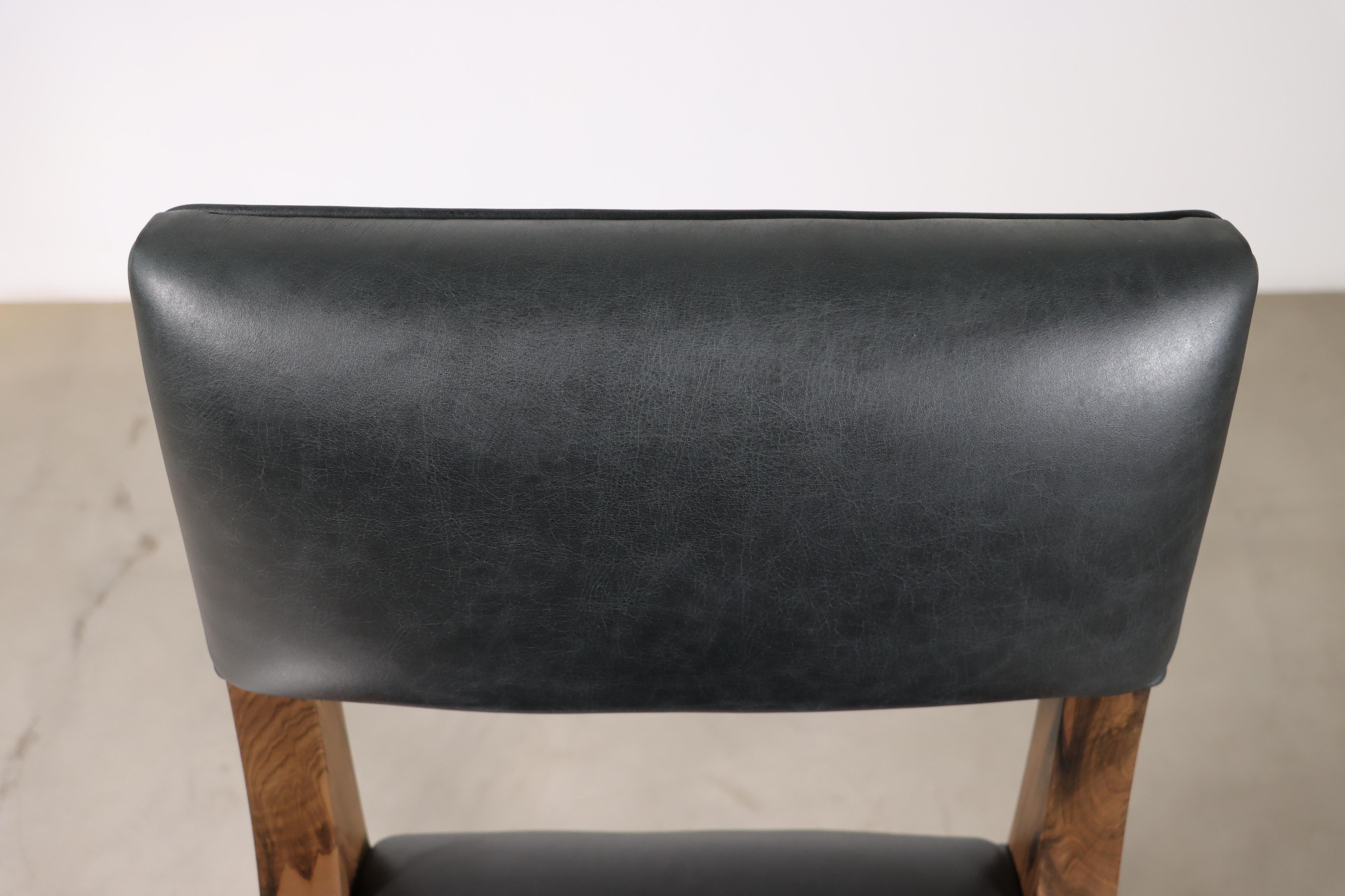 The Moderns Counter Stool in Argentine Exotic Wood and Leather from Costantini, Bruno en vente 2