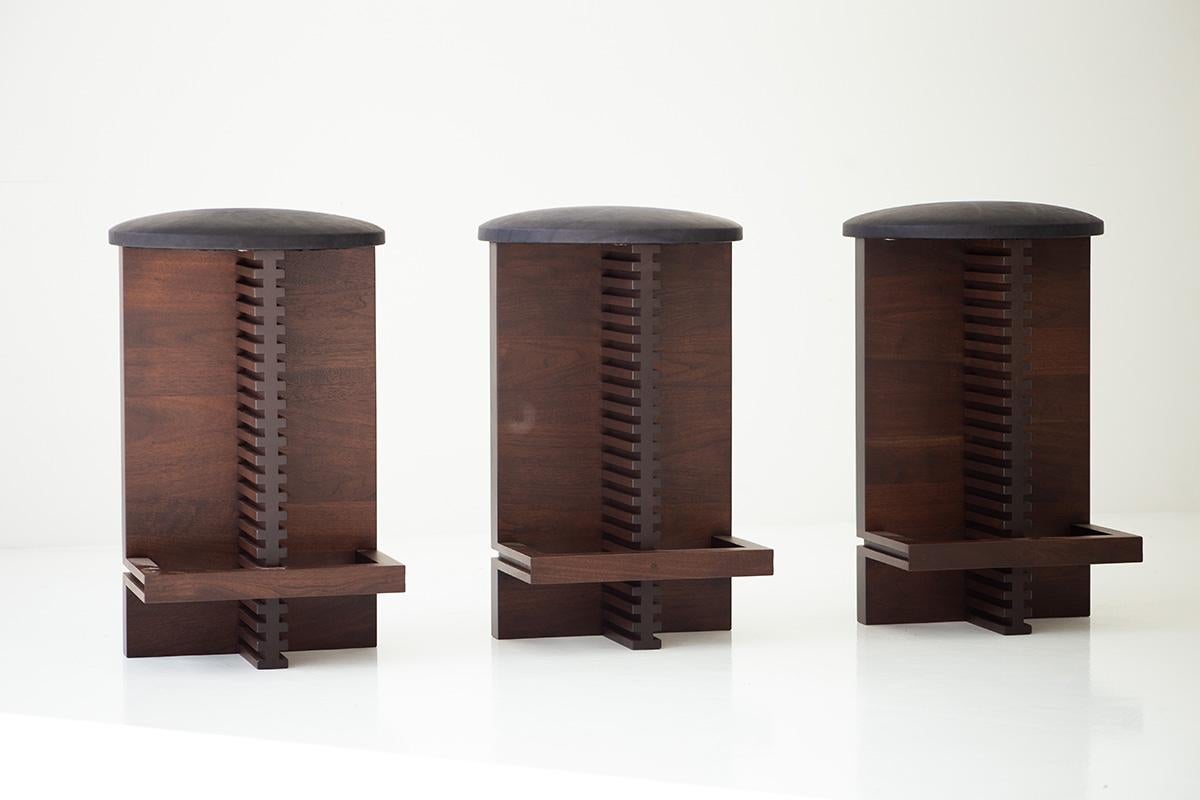 XXIe siècle et contemporain The Moderns Counter Stools in Walnut, Cicely Collection en vente