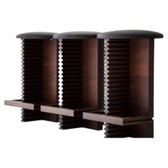 Modern Counter Stools in Walnut, Cicely Collection