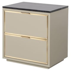 Modern Coupe Nightstands Sahara Noir Marble Handmade in Portugal by Greenapple