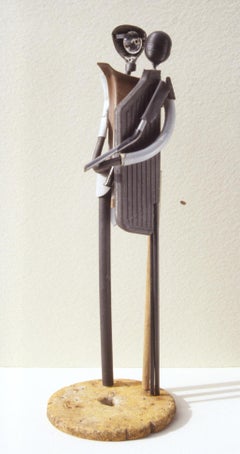 Modern Couple Sculpture, One of a Kind, Plastic Assemblage by Jerry Ross Barrish