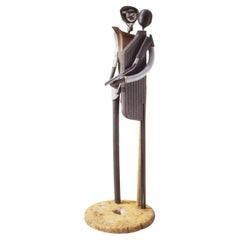 Modern Couple Sculpture, One of a Kind, Plastic Assemblage by Jerry Ross Barrish