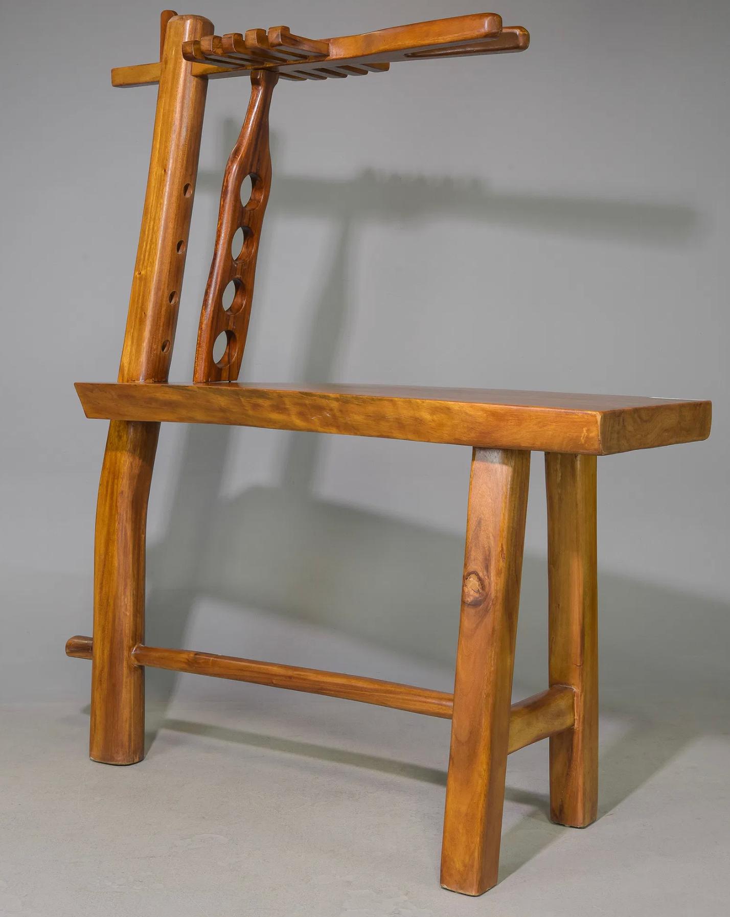 Modern Craft Farmhouse Style Bar Table and Stools In Good Condition For Sale In BROOKLYN, NY