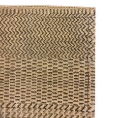 Modern Cream and Gray Rug, Architectural Design, 2' x 3'