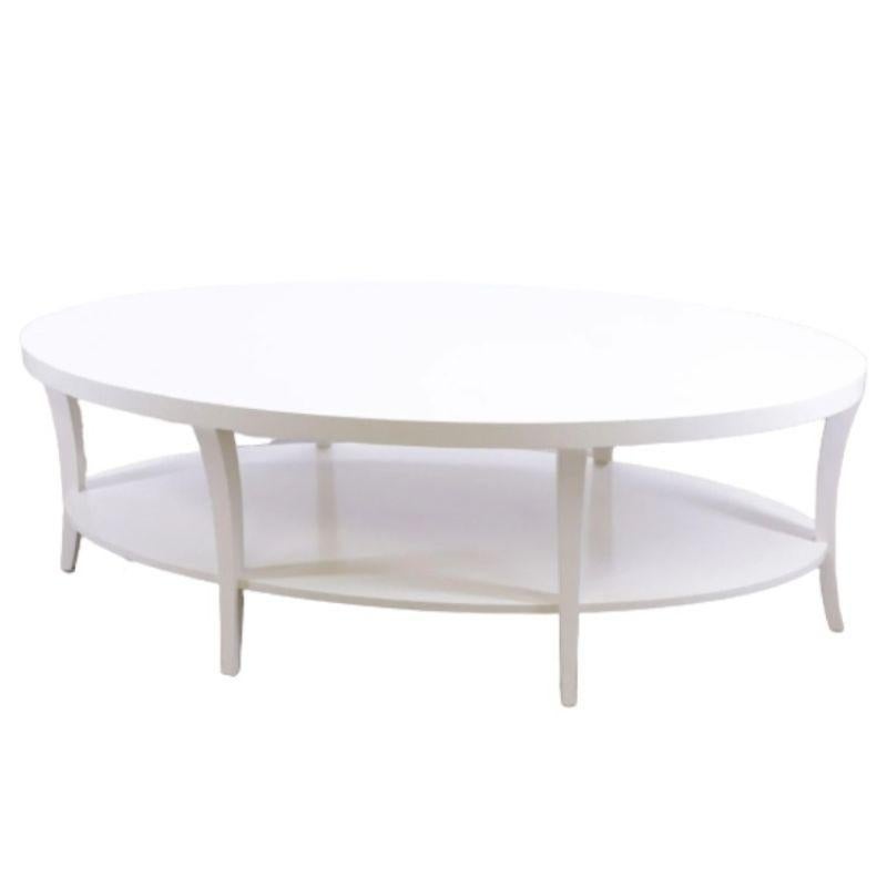 cream oval coffee table