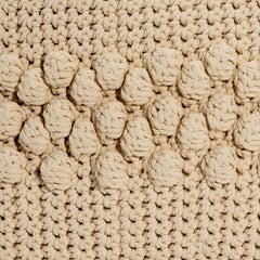 Modern Cream Macrame Decorative Pillow