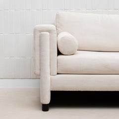 Modern Cream Velvet Sofa by MOGUL - IN STOCK