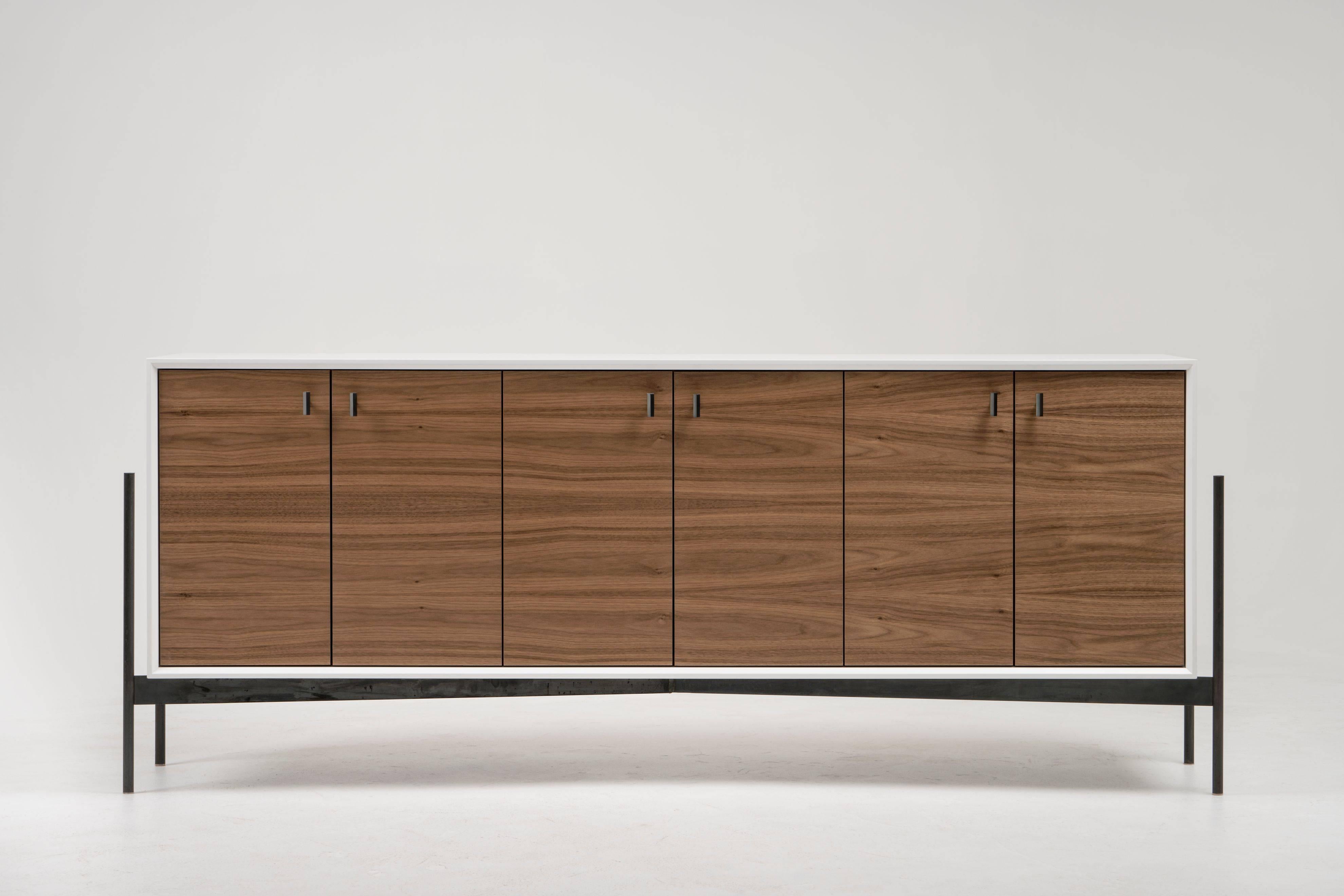 Walnut Modern Credenza by Umami For Sale