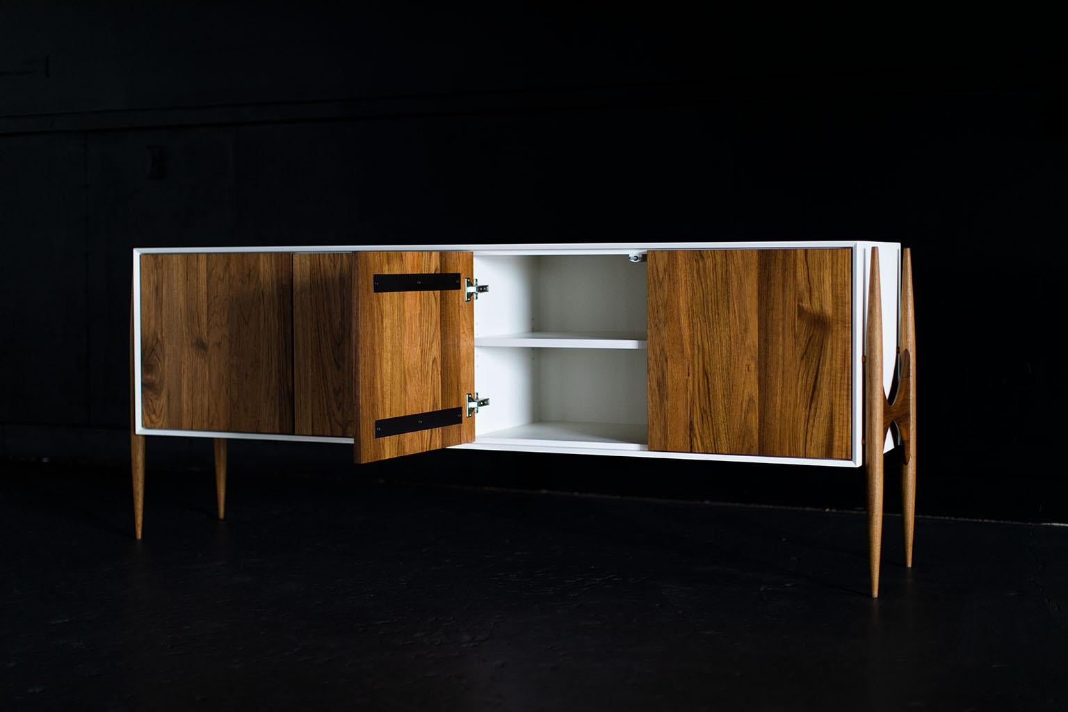 American Modern Credenza in Teak by Laura Trenchard For Sale