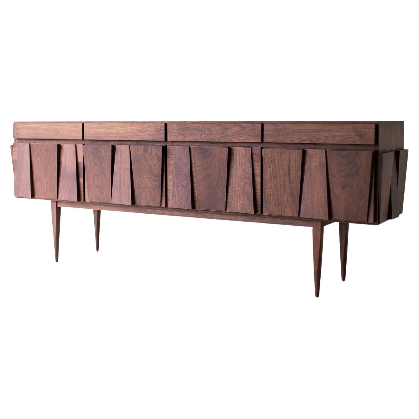 Modern Credenza in Walnut by Laura Trenchard For Sale