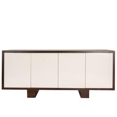 Modern Credenza with Push-Open Doors and Textured Finish