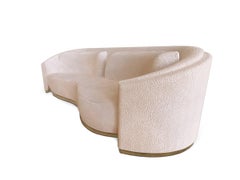 Modern Bouclé Crème Sofa by Caffe Latte