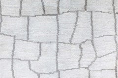 Modern Crocodile Design Handmade Silk Rug in Gray Shades by Doris Leslie Blau