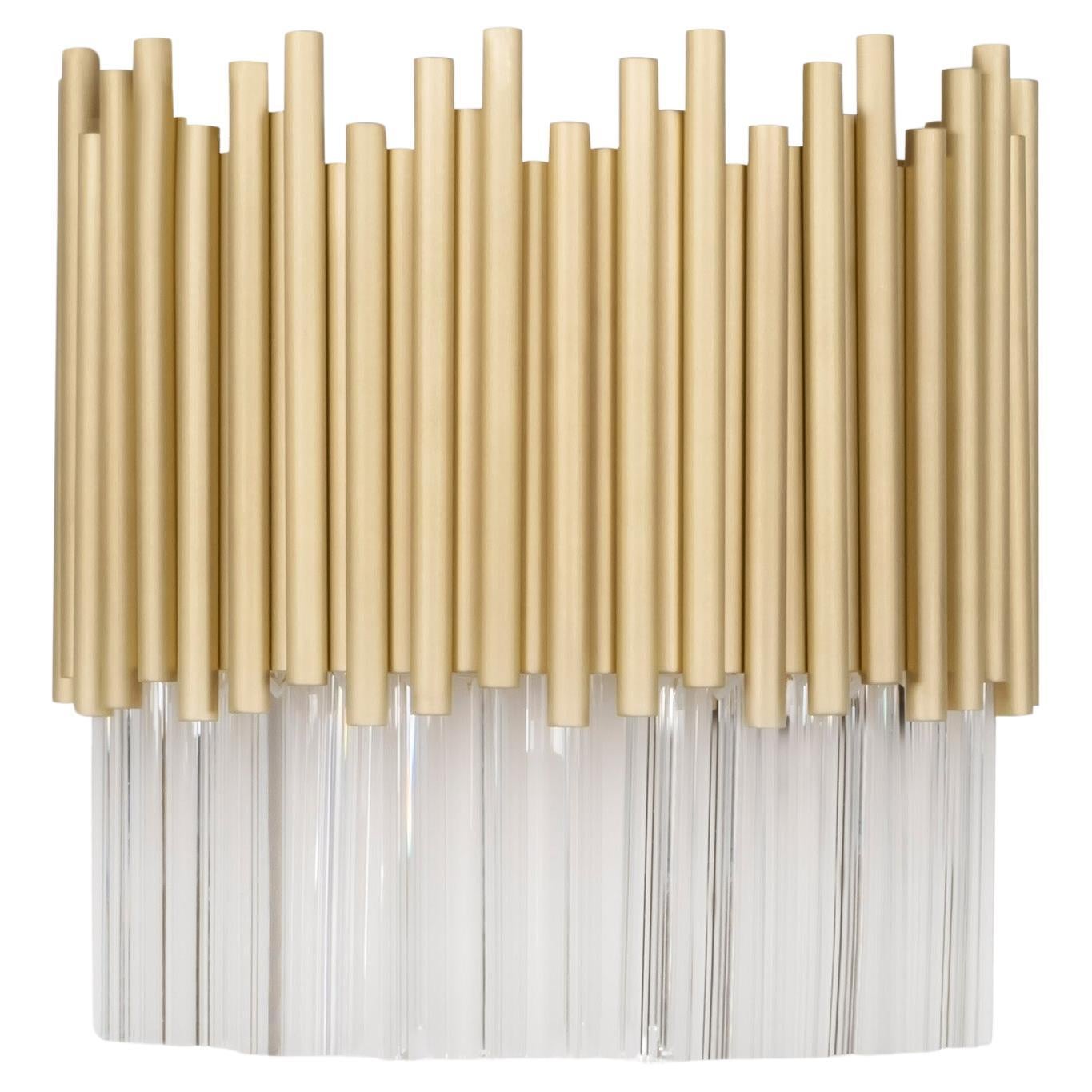 Lampada da parete moderna Crown Oro Bronzo Ottone Fatta a mano in Portogallo da Greenapple
