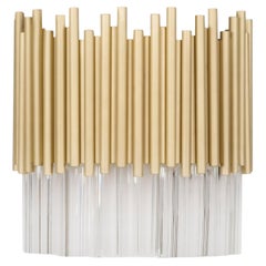 Modern Crown Wall Lamp Gold Bronze Brass Handmade in Portugal by Greenapple