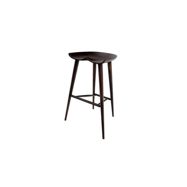 Modern Cruz Stool in Black Walnut Wood, by Goebel For Sale