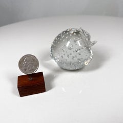 Modern Crystal Art Bubble Glass Peach Paperweight