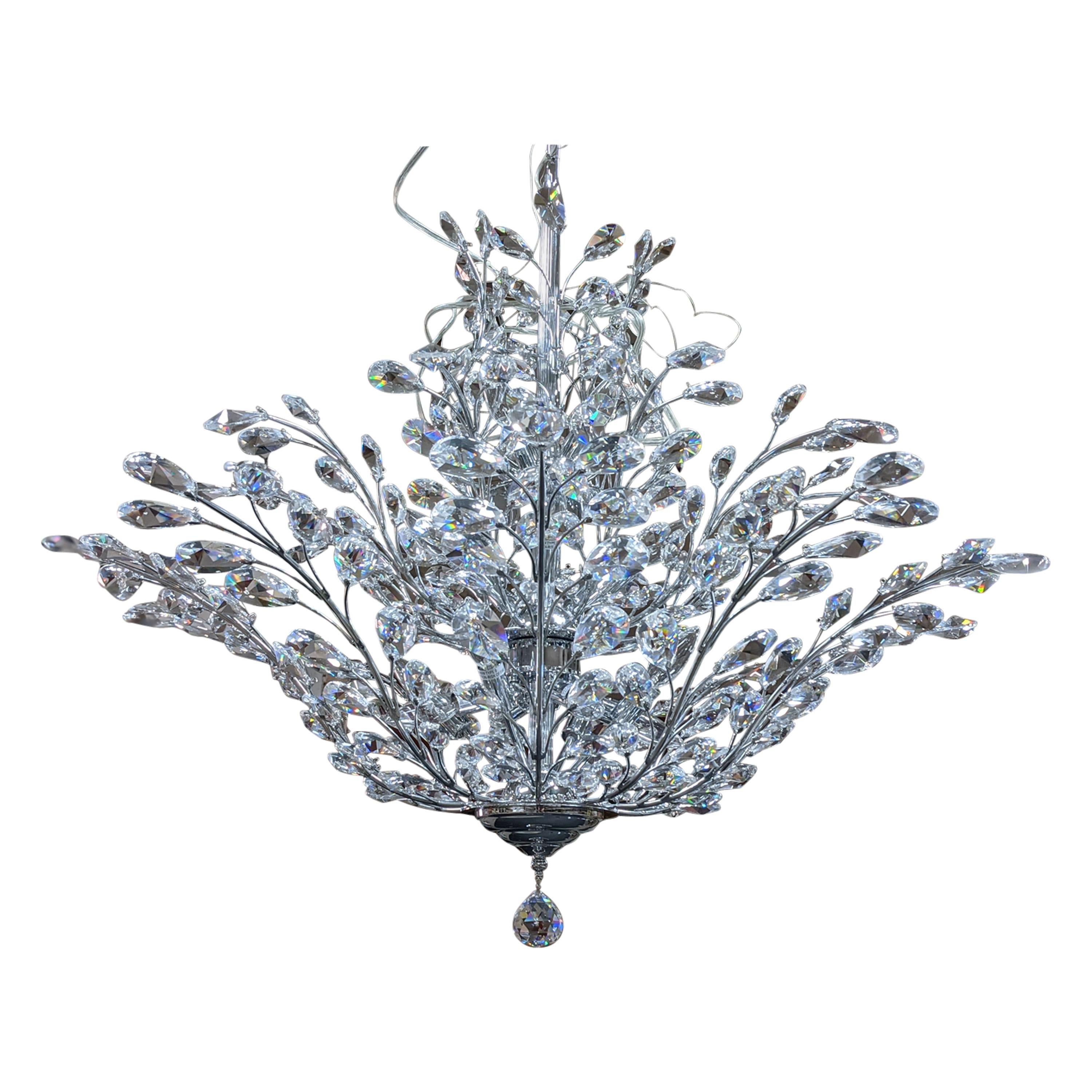 Modern Crystal Chandelier from Italy For Sale