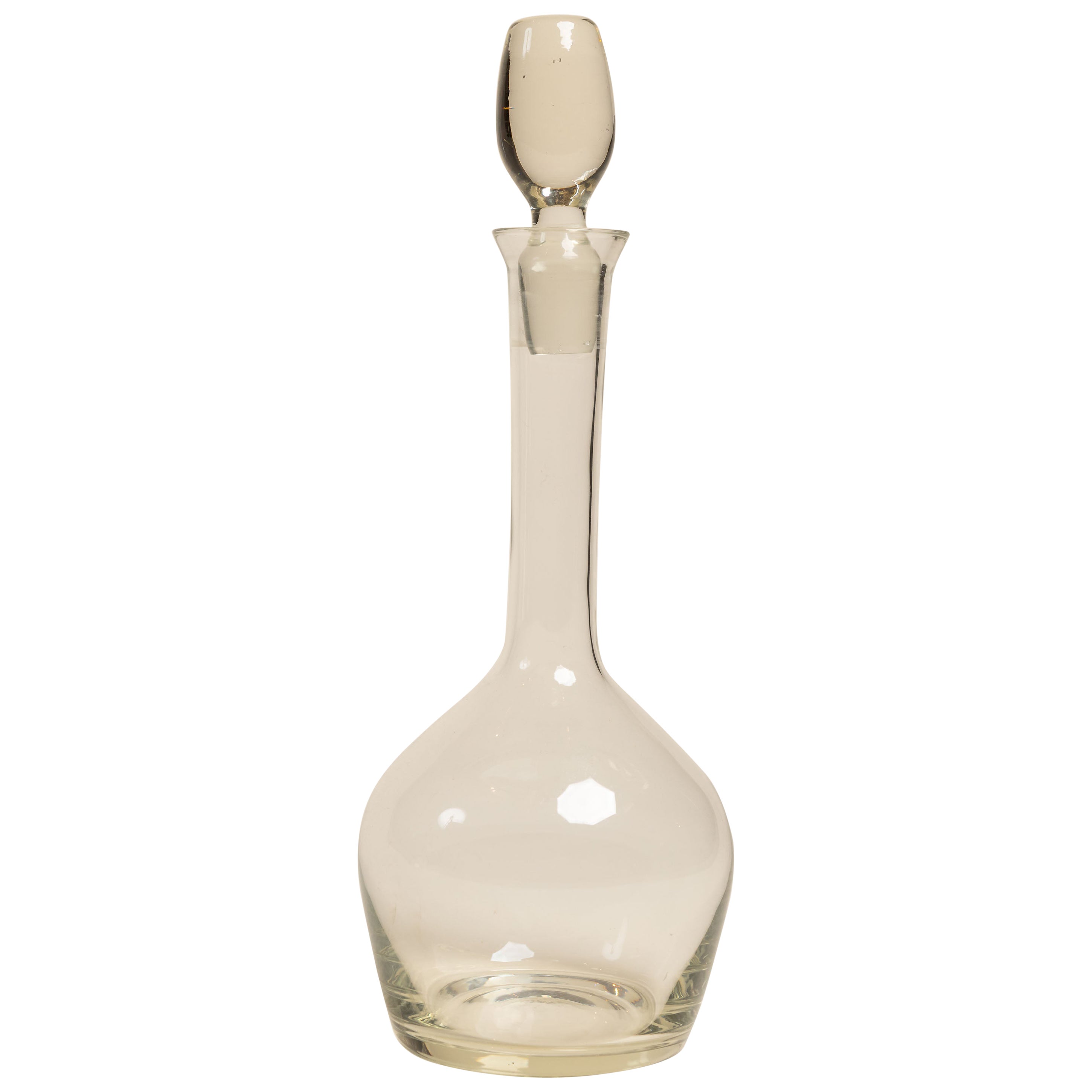 Modern Crystal Decantor with Stopper, 20th Century For Sale