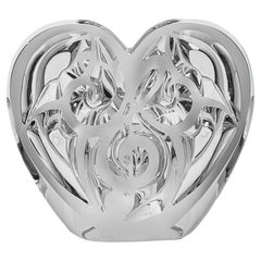 Modern Crystal Glass Sculpture Entitled “Music is Love" by Lalique