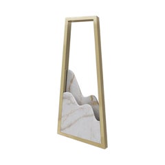 Modern Crystal White Quartzite Stone Magna Wall Lamp by Luxxu Lighting