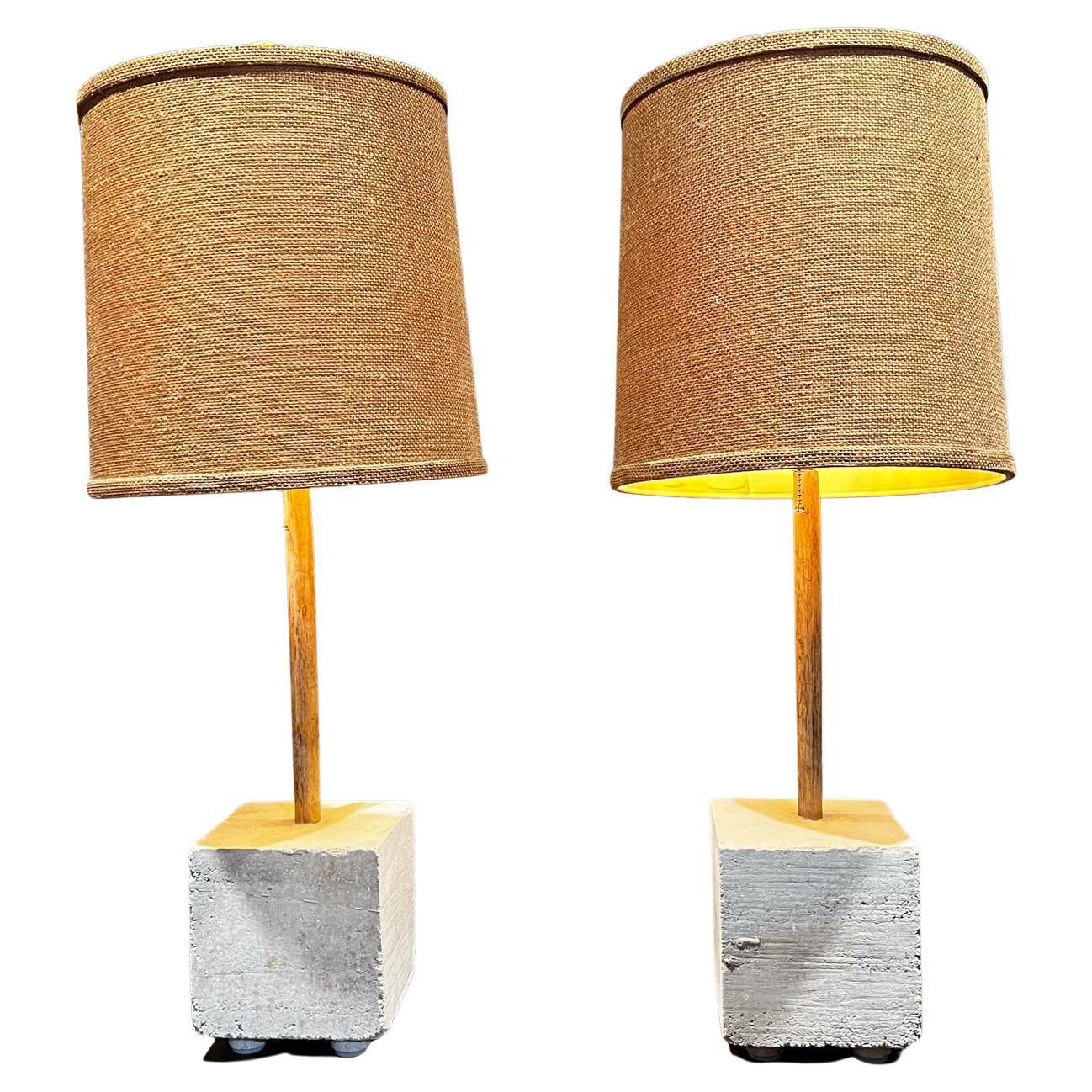 Contemporary Cube Table Lamps Rammed Earth & Bamboo by Pablo Romo
Square Rammed earth lamp with bamboo
6 x 6 x 20.25 tall
Original Vintage condition. No shades are included.
Review all images.