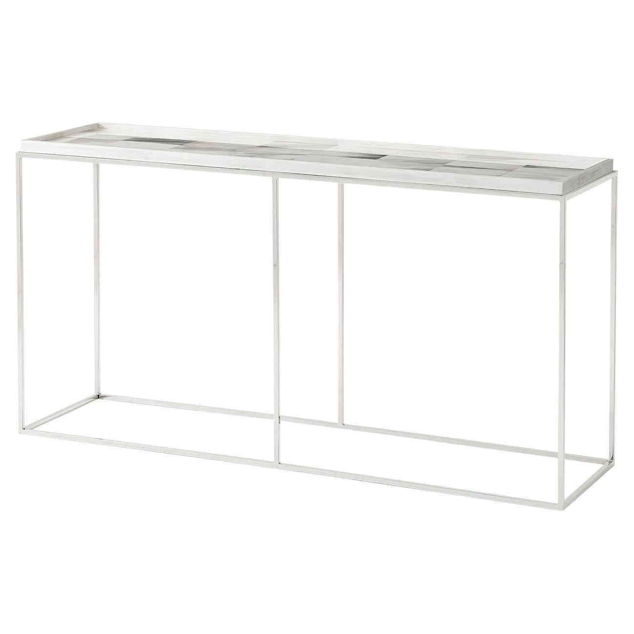 Modern Cubist Console Table For Sale