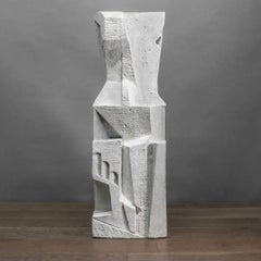 Sculpture cubiste moderne : hommage à Henri Laurens, modèle blanc