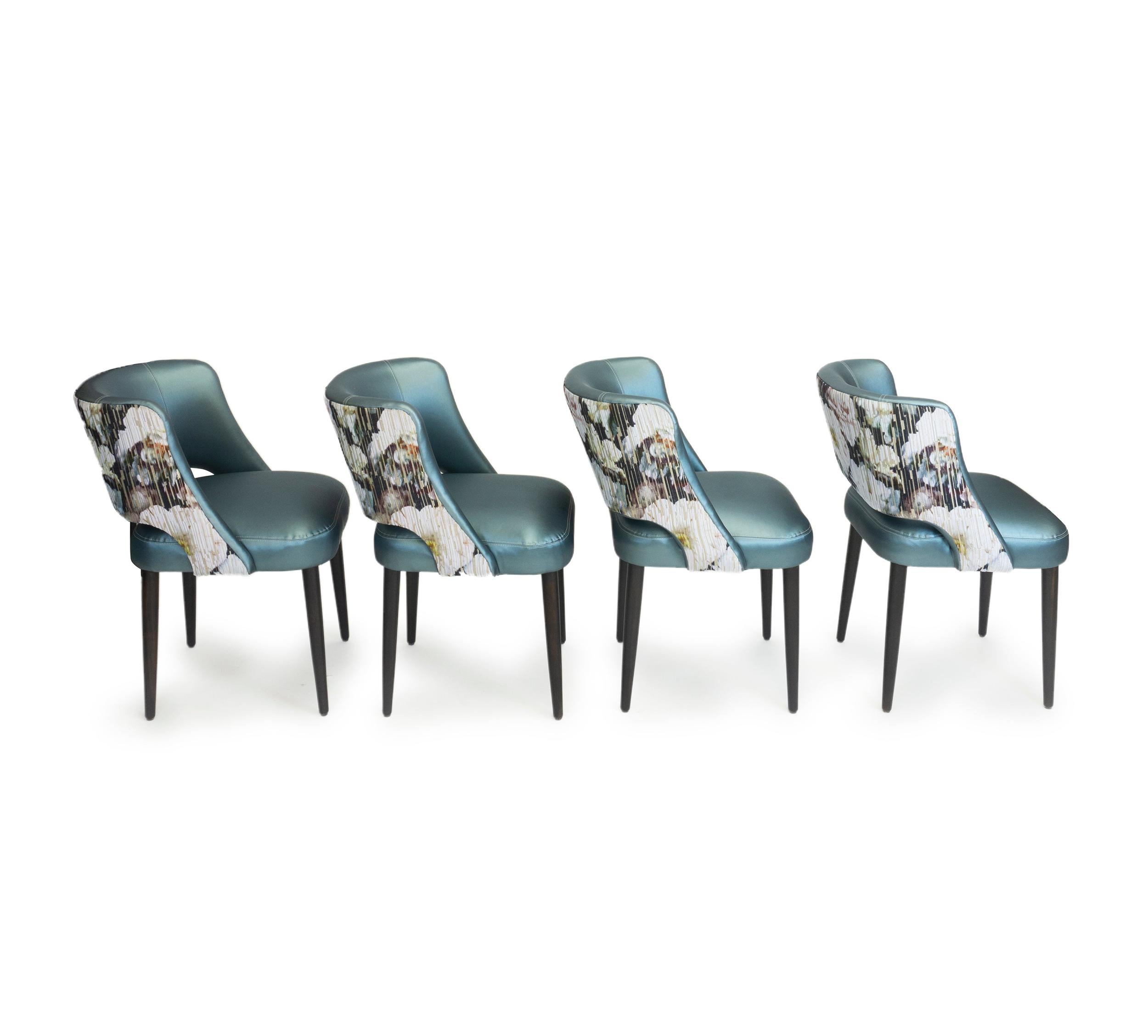 Modern Curve Back Dining Chair  For Sale 2