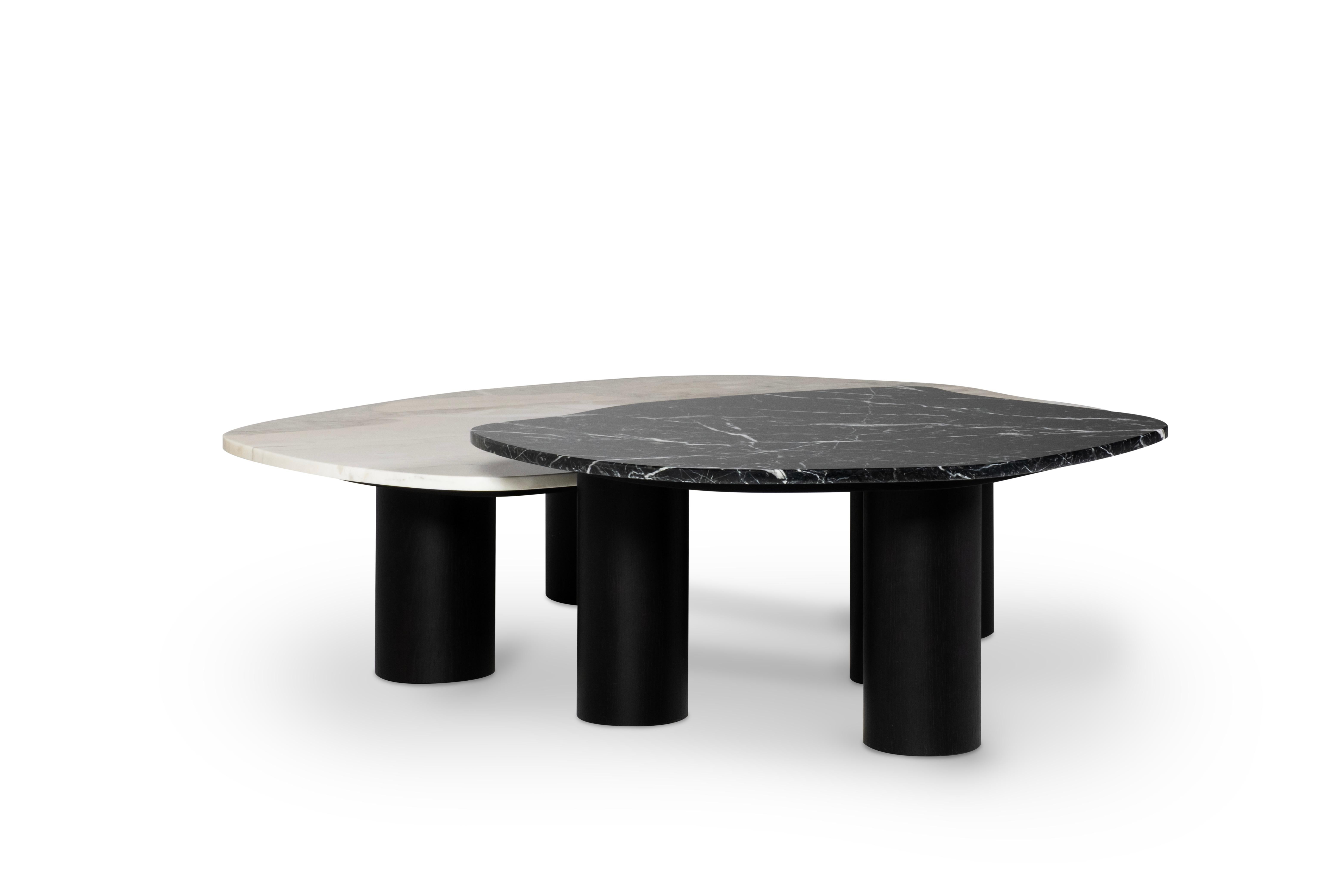 Curve coffee tables, Contemporary Collection, Handcrafted in Portugal - Europe by Greenapple.

Designed by Rute Martins for the Contemporary Collection and inspired by fluid lines like in nature, this low table set adds a representation of our