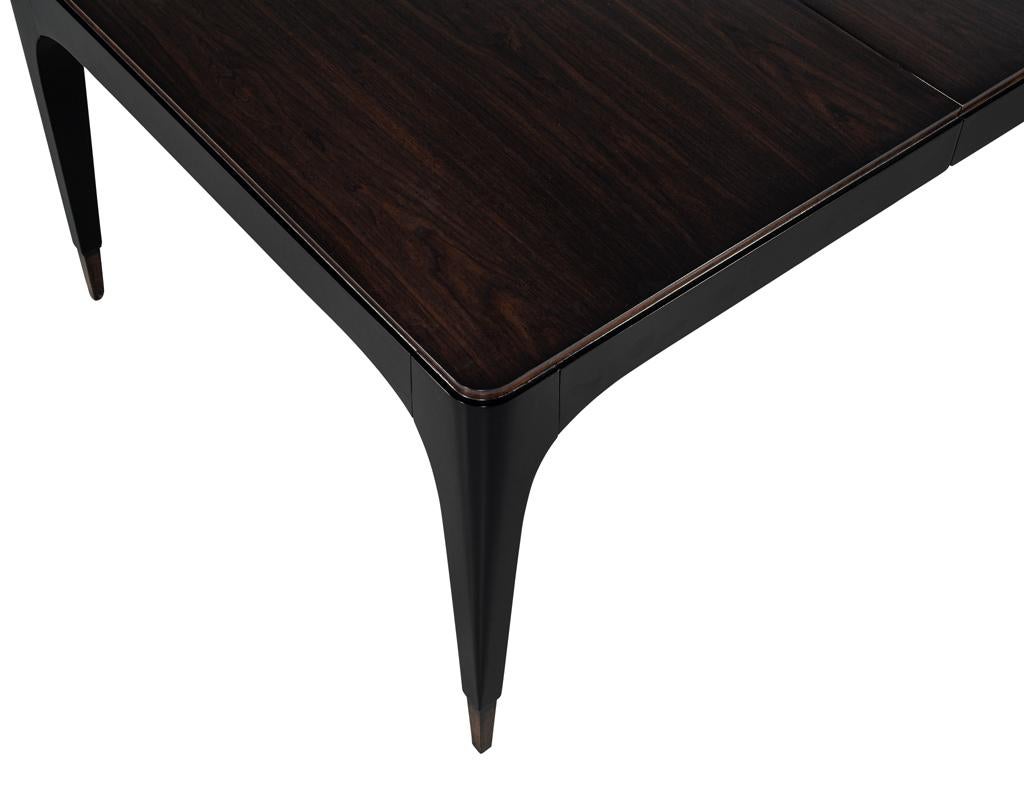 Modern Curved 2-Tone Walnut Dining Table For Sale 5