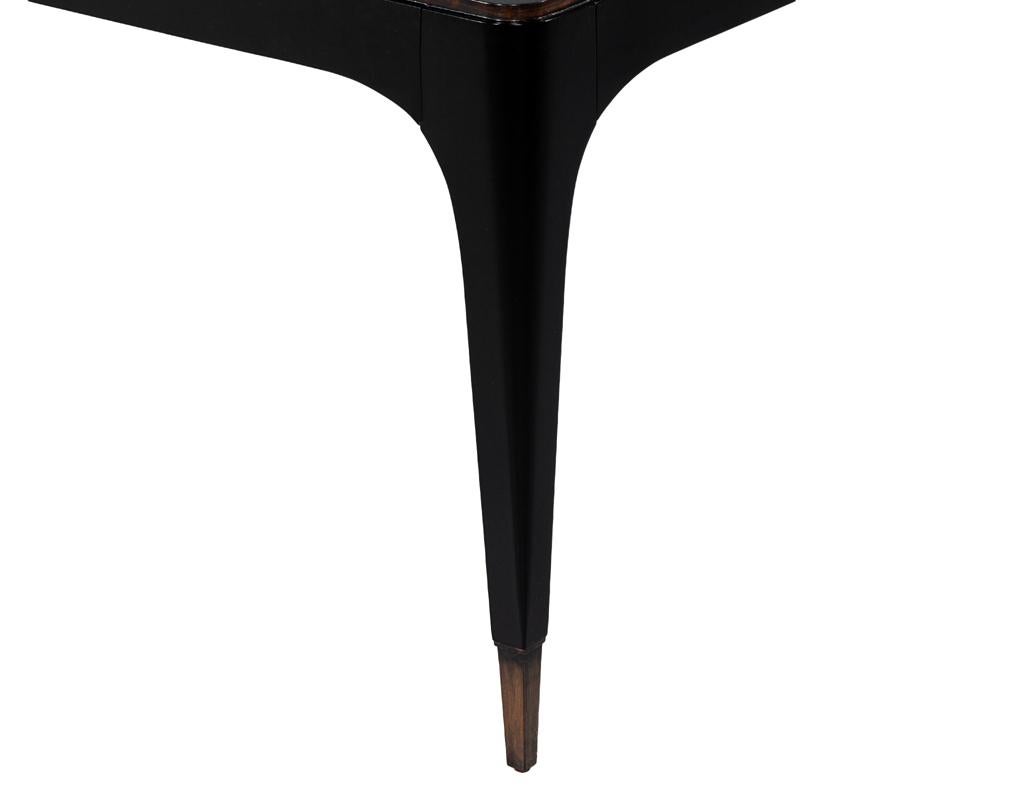 Modern Curved 2-Tone Walnut Dining Table For Sale 6