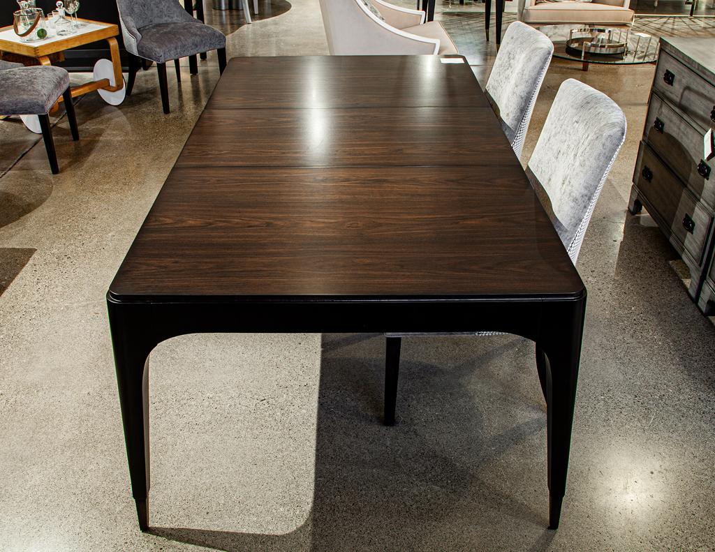 Modern Curved 2-Tone Walnut Dining Table For Sale 10