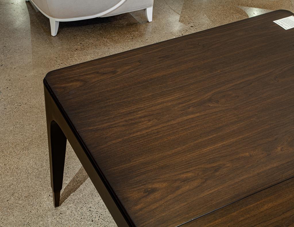 Modern Curved 2-Tone Walnut Dining Table For Sale 13