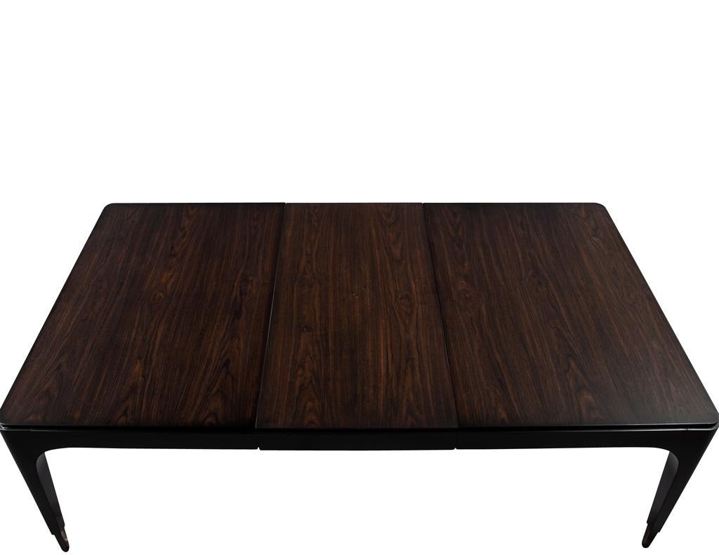 Modern Curved 2-Tone Walnut Dining Table For Sale 1