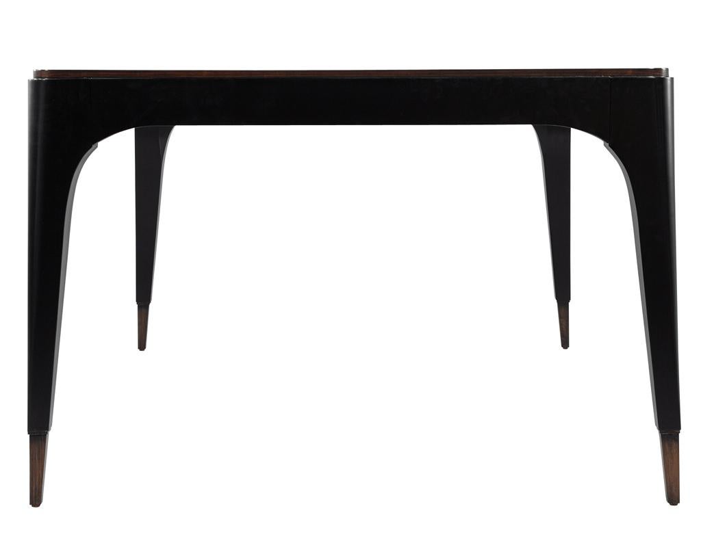 Modern Curved 2-Tone Walnut Dining Table For Sale 3