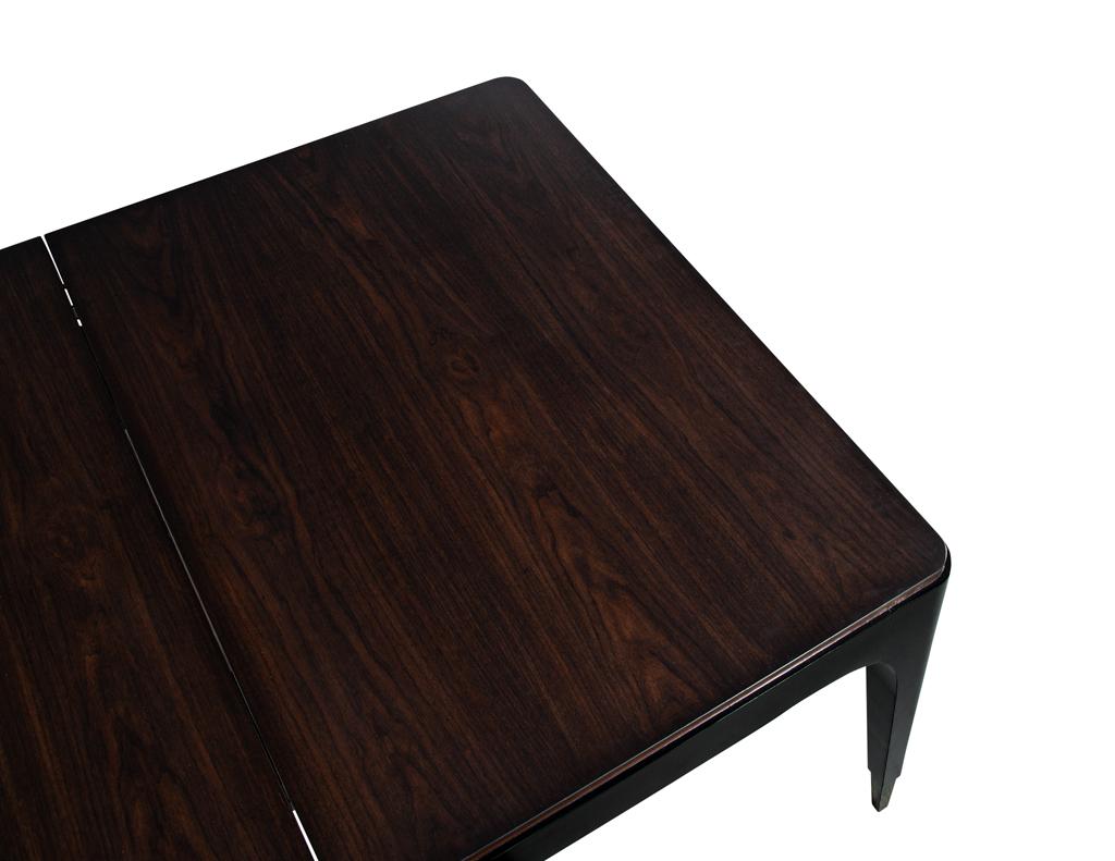 Modern Curved 2-Tone Walnut Dining Table For Sale 4