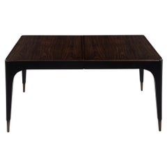 Mesa de Comedor Moderna Curvada 2 Tonos Nogal