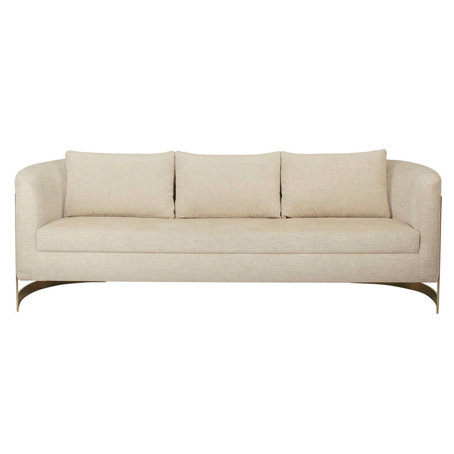 modern sofa with metal legs
