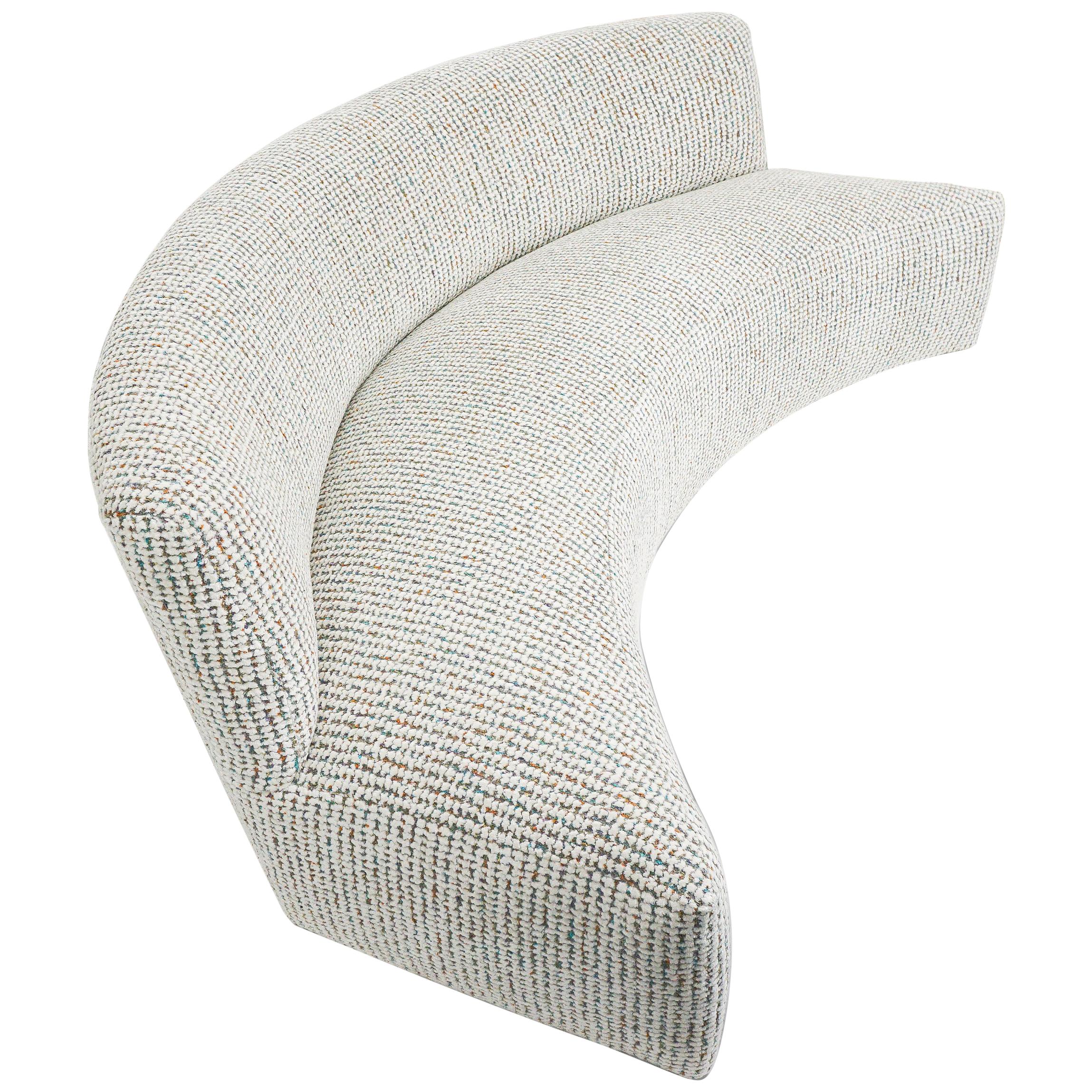 Modern Curved Armless Sofa For Sale