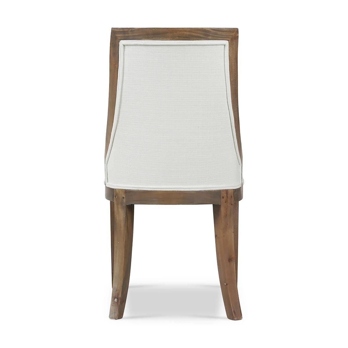 Moderne Esszimmerstühle mit gebogener Rückenlehne (2er-Set) (Holz) im Angebot