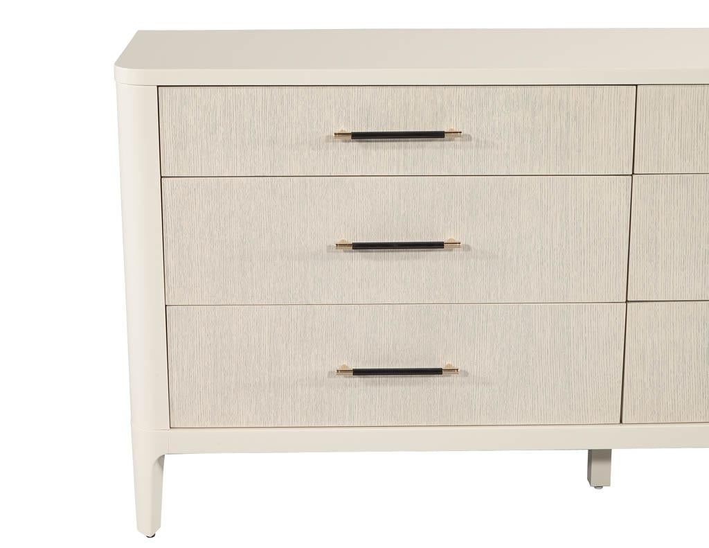 Modern Curved Cabinet Credenza in 2 Tone Finish 4