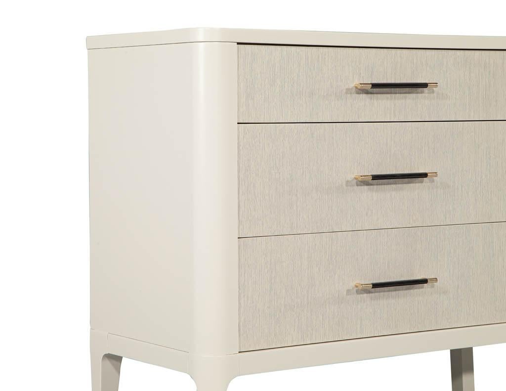 Modern Curved Cabinet Credenza in 2 Tone Finish 6